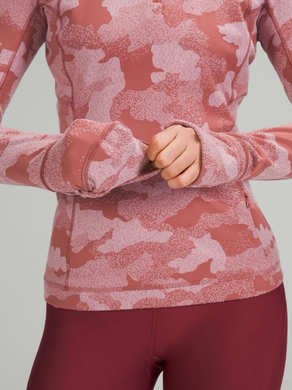 EUC Lululemon It's Rulu Run Long Sleeve Shirt Pink Camo